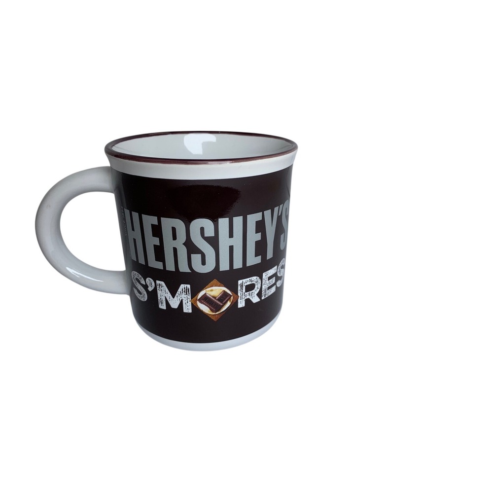 Hershey's S'mores Coffee‎ Mug Galerie Brown White Ceramic Tea Cup 3.75 Inch